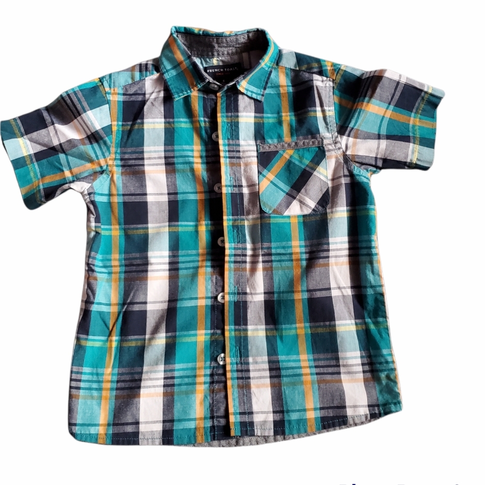 New French Toast Plaid Button Down Shirt